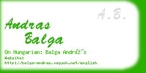 andras balga business card